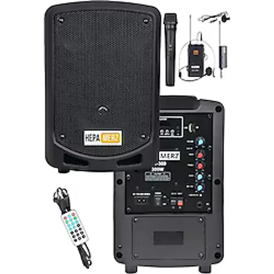 Hepa Merz HS-300EX 300 W 2 Mikrofonlu Taşınabilir Hoparlör