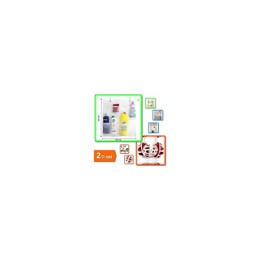 Hereveoyuncak 8 Cepli Bebek Beşik Düzenleyici Askılı File Organizer + Sütyen Yıkama Topu Koruyucu - 2li Set R9N2H0
