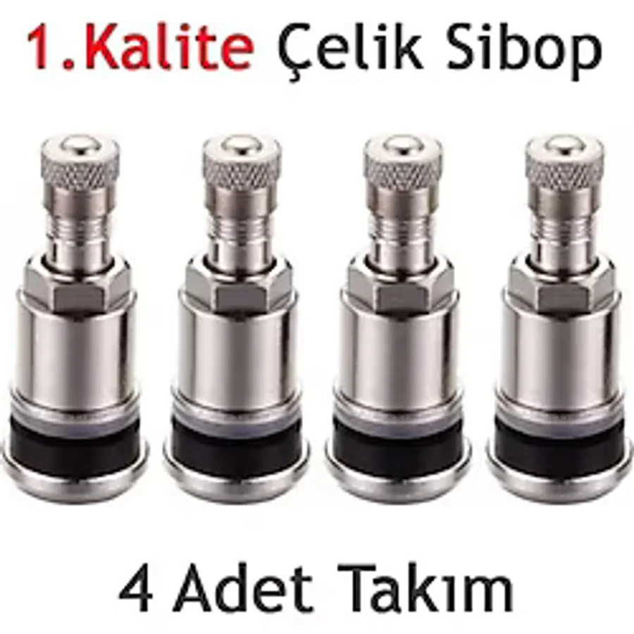 HERŞEY FIRSAT Oto Lastik 1.Kalite Çelik Sibop Takımı 4 Adet