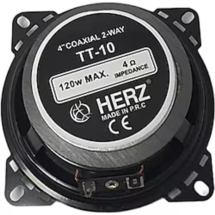 Herz 10Cm 120Watt Çift Yollu Tweeterli Oto Hoparlör Tekli Oto Hoparlör
