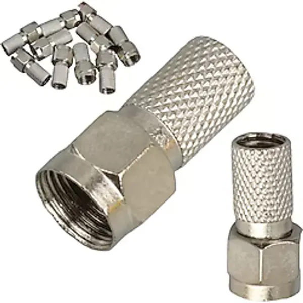 Herz Hf-02 Rg6/U6 22 Mm Siyah Contalı F Konnektör (100'Lü Poşet)