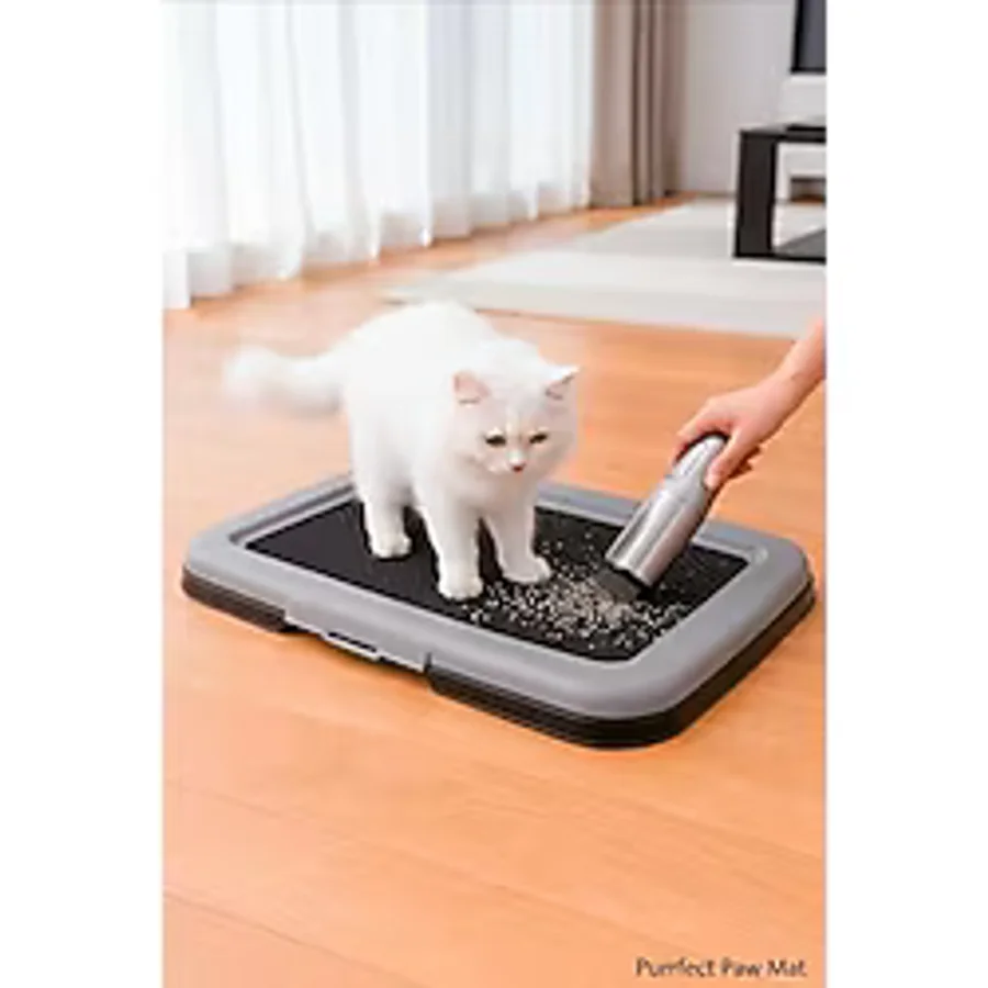 Herza House Akıllı Kedi Köpek Tuvaleti (elekli) Beyaz Tek Ebat
