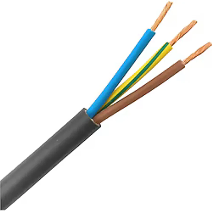 Hes Kablo H05Vv-F, 3X2.5 Mm, Ttr Kablo, Siyah, 100 Metre, 300/500
