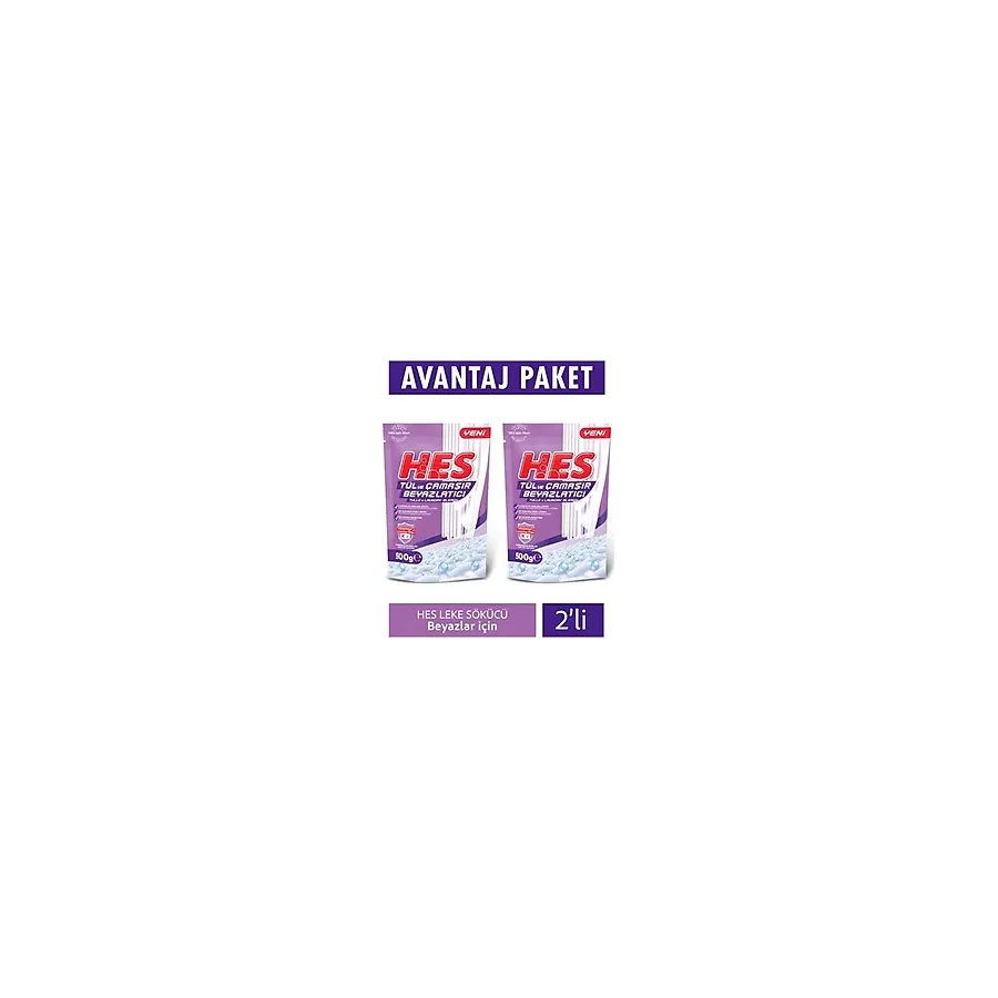 Hes Tül Ve Çamaşır Beyazlatıcı 500Grx2 Adet