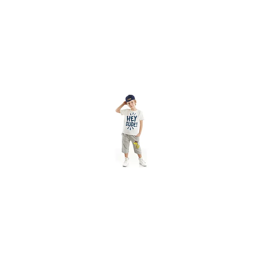 Hey Dude Erkek Çocuk T-shirt Kapri Şort Takım