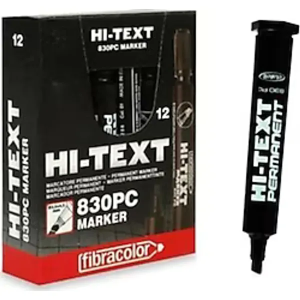 Hi-Text 830 Pb Yuvarlak Uçlu Siyah 12'li Permenant Marker Kalem