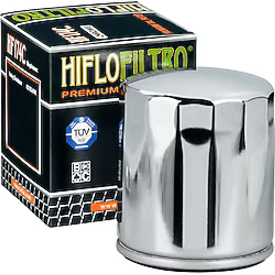 Hiflo Harley Davidson V-Rod, Night Rod, Street Rod Krom Yağ Filtresi Hf174c