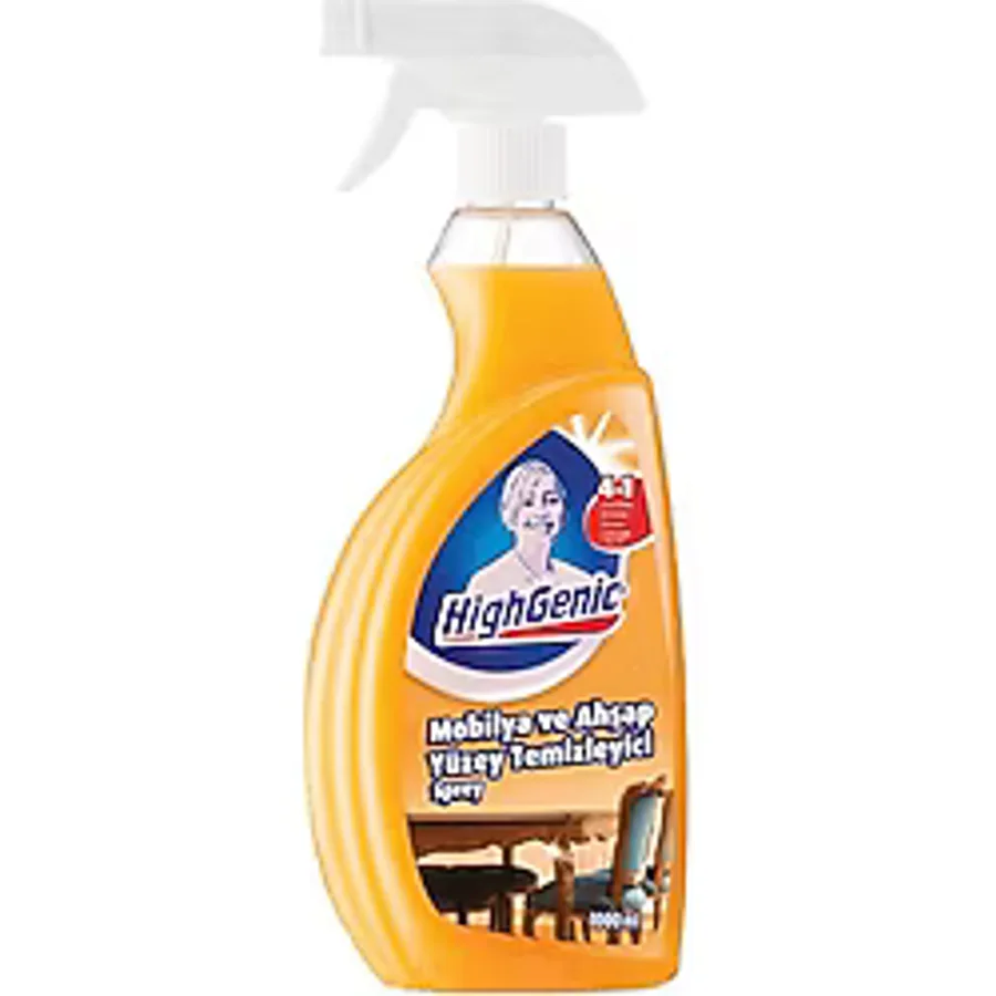 Highgenic Ahşap Temizleyici Sprey 1000 ml Sıvı Detarjan Parlatma ve Koruma Özelliği
