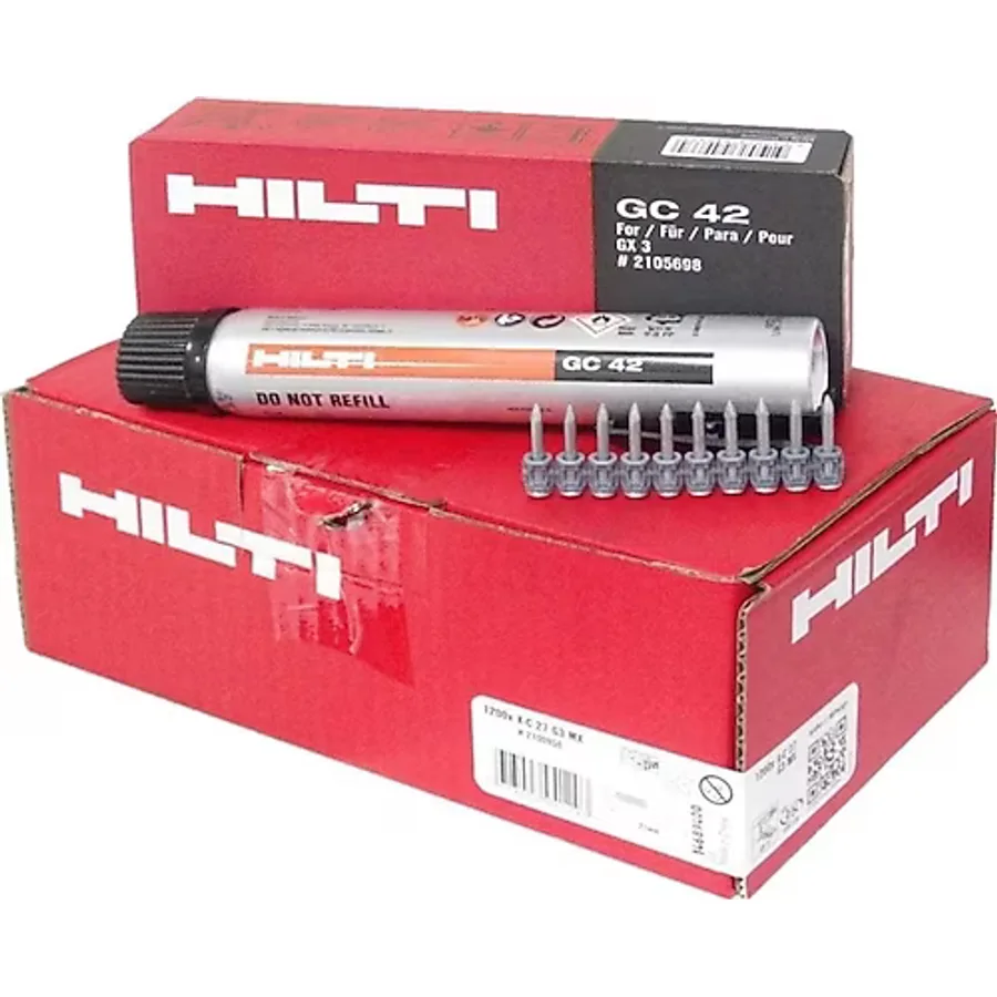Hilti X-C 27 G3 MX Beton Çivisi 1200 Adet - GC 42 Makina Gazı 1 Adet