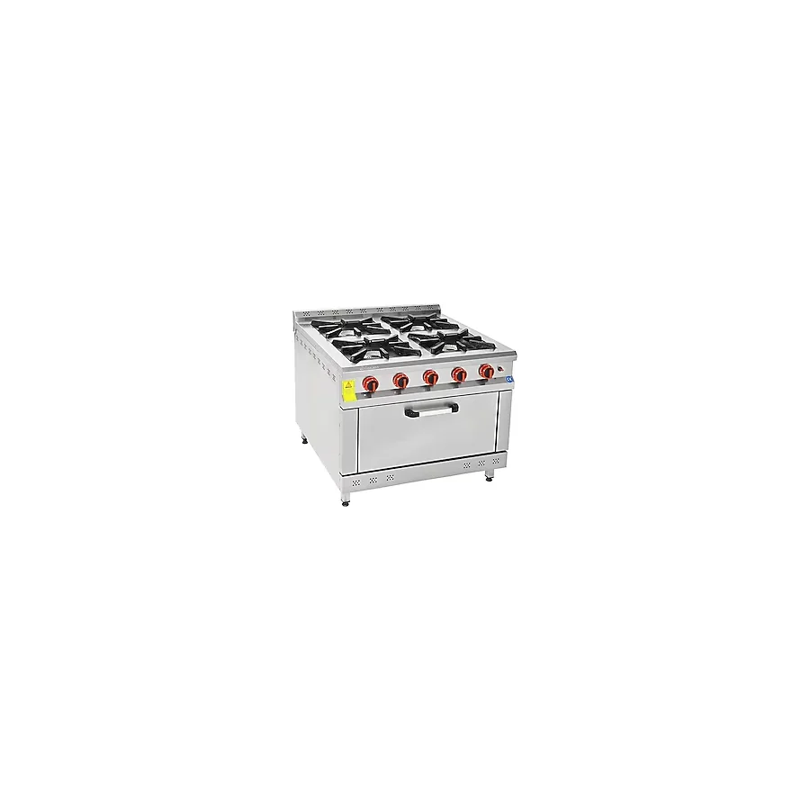Himaksan Endüstriyel 100x100 Cm 4+1 Lpg Tüplü 4 Lü Kuzine Ocak