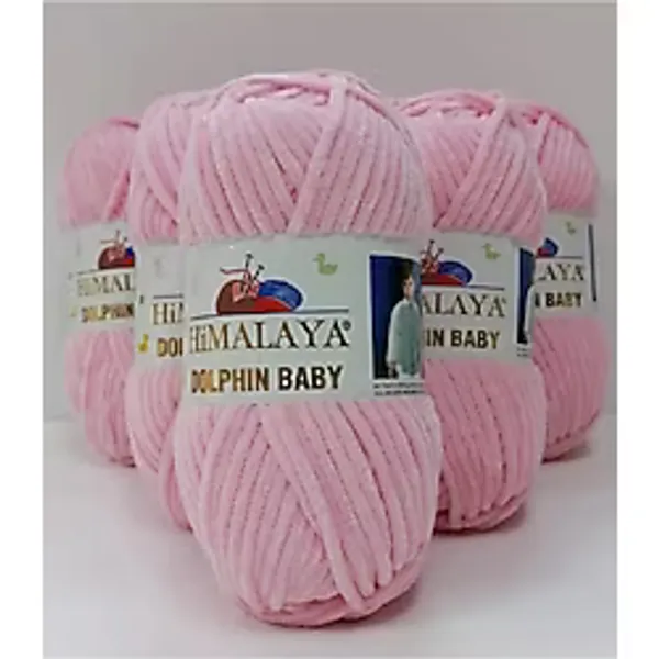 Himalaya Dolphin Baby Kadife Örgü Ipliği Toz Pembe 80319
