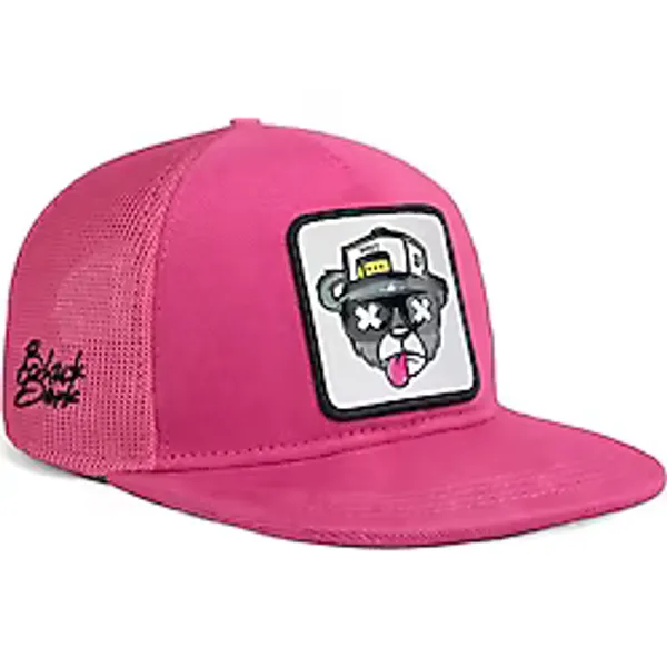Hip Hop Kids Ayı Logolu Pembe Çocuk Trucker Şapka