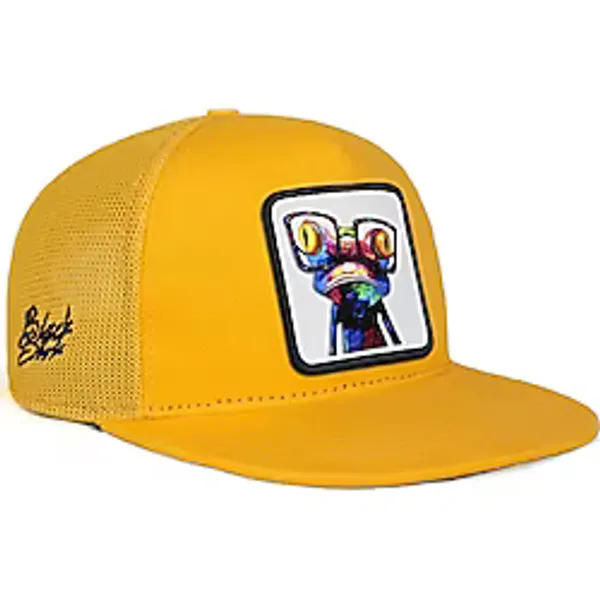 Hip Hop Kids Bukalemun Logolu Sarı Çocuk Trucker Şapka
