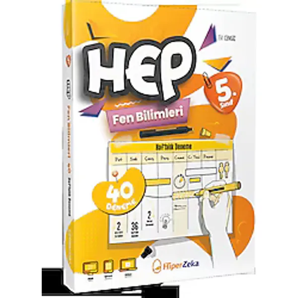Hiper Zeka Yayınları 5. Sınıf Haftalık HEP Fen Bilimleri 40 Deneme