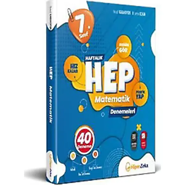 Hiper Zeka Yayınları 7. Sınıf Haftalık HEP Matematik 40 Deneme