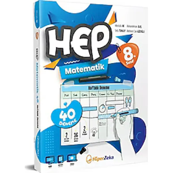 Hiper Zeka Yayınları 8. Sınıf Haftalık HEP Matematik 40 Deneme