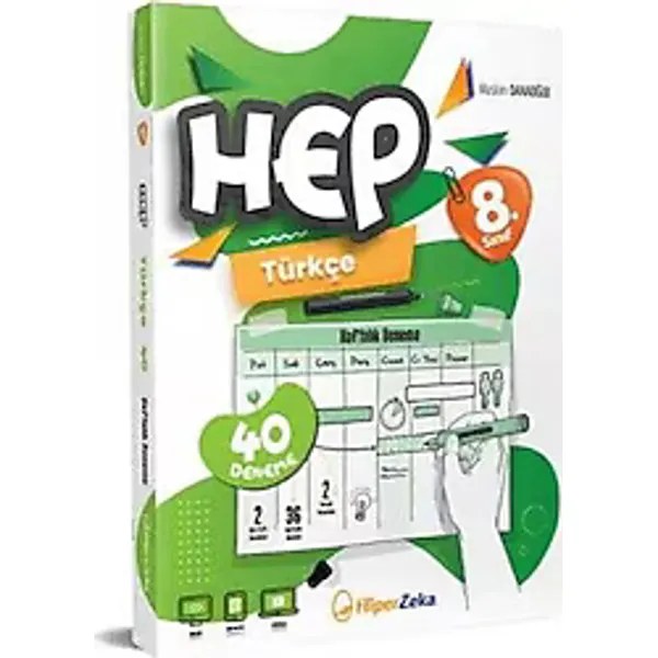 Hiper Zeka Yayınları 8. Sınıf Haftalık HEP Türkçe 40 Deneme