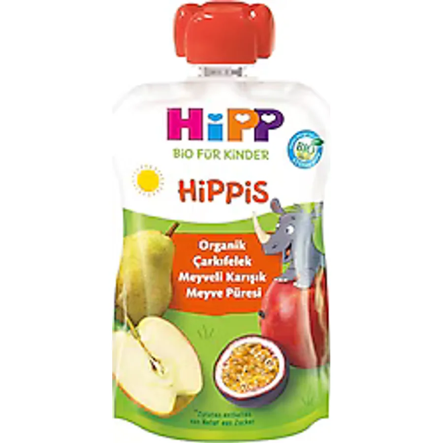 Hipp Organik Çarkıfelek Meyveli Karışık Meyve Püresi 100 gr