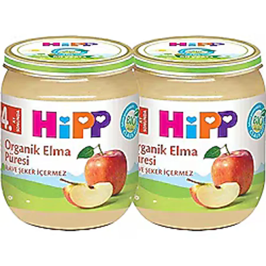 Hipp Organik Elma Püresi Kavanoz Maması 125 gr 2 Adet