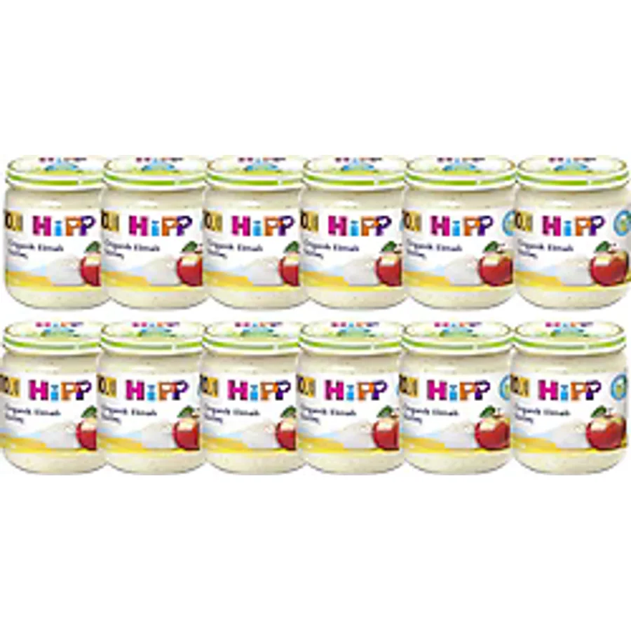Hipp Organik Elmalı Sütlaç Kavanoz Maması 200 gr 12 Adet