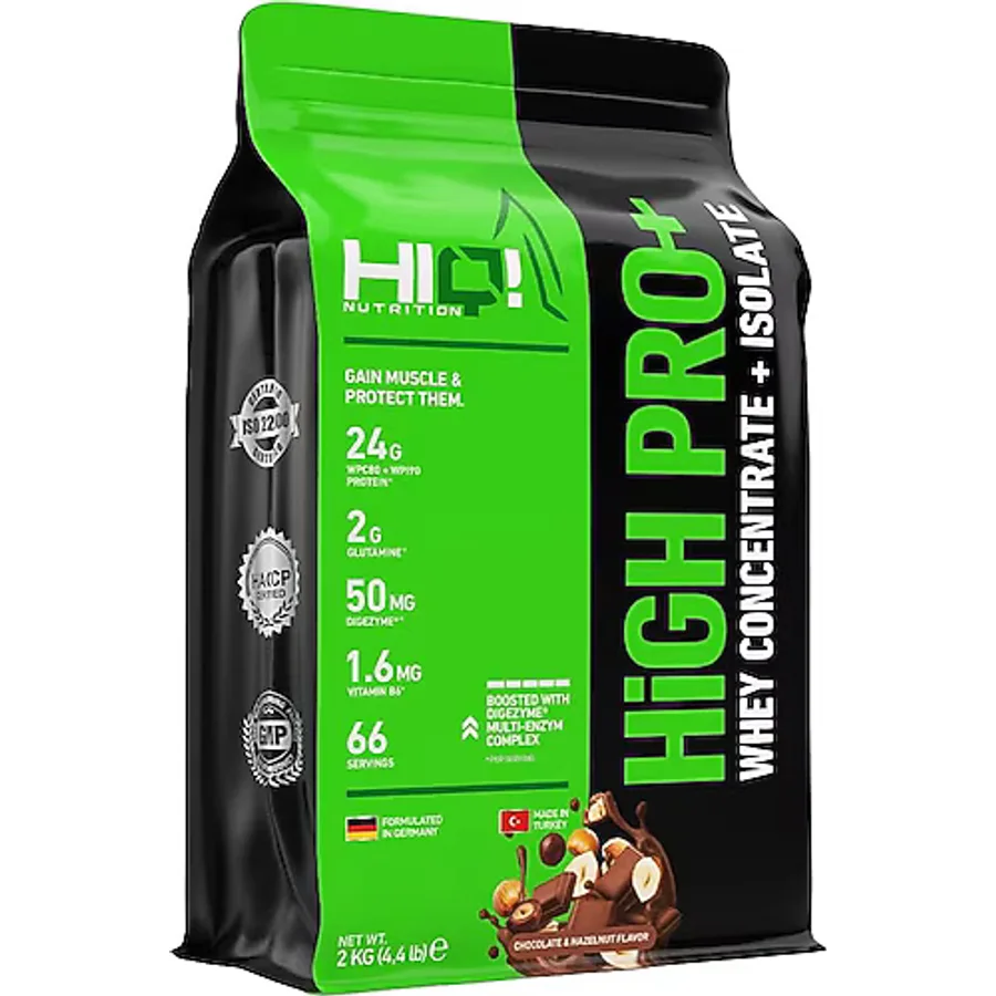 Hiq Nutrition High Pro+ 2000 gr Chocolate-Hazelnut Aromalı Whey Protein Tozu