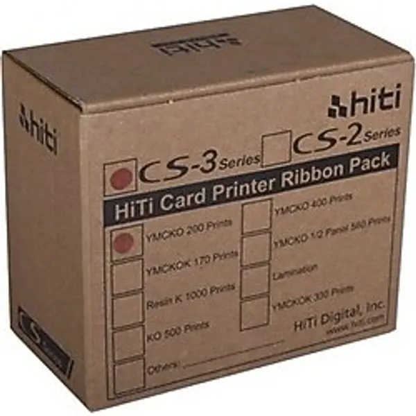 Hiti CS-3 Ribon YMCKO 200 Baskı Renkli Ribon+Çip