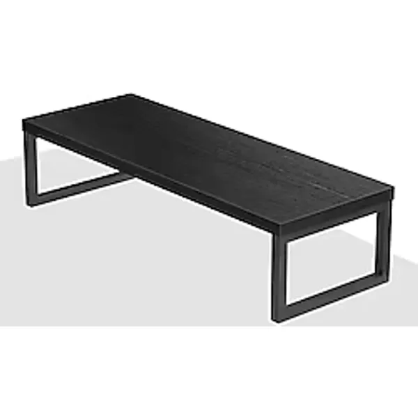 Hitit Dekorasyon Metal Ahşap Siyah Monitör Yükseltici Stand