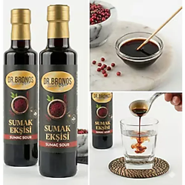 Hmd Bitkisel Sumak Ekşisi %100 Doğal %55 Sumak %45 Nar Suyu Evaporasyon Yöntemi Cam Şişe 250 ml