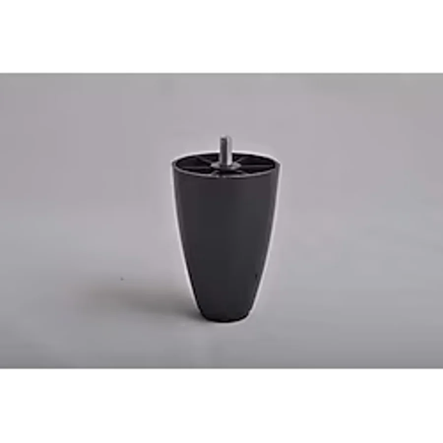 Hobbi - Armut Plastik Baza Ayağı - Koltuk Ayağı - Kanepe Ayağı -10 cm - Siyah Renk - 8 Adet (Kalın vida 3/8)
