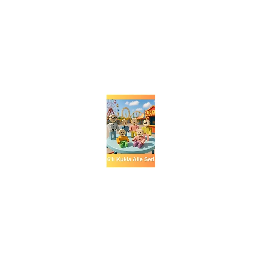 Hobby House Ahşap 6lı Aile Kukla Seti