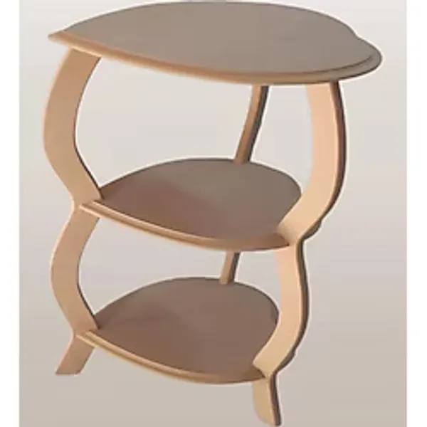 Hobi Adn 90259 Dekoratif Kalpli Fiskos Sehpa Ahşap Mdf Ham Cnc Kesim 3Raf El Yapı