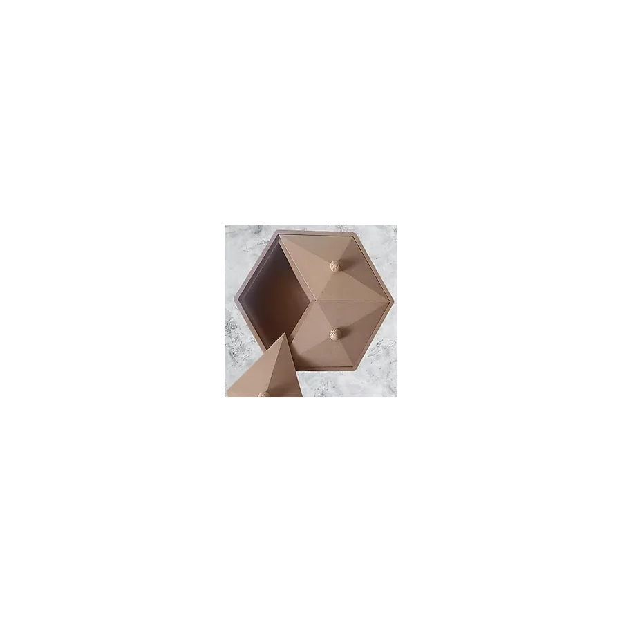 Hobi Adn Piramit Kutu Dekoratif Ahşap Mdf Ham Cnc Kesim El Yapım