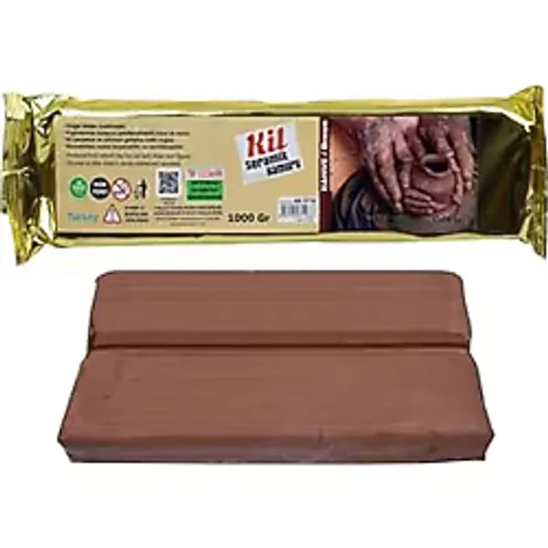 Hobialem Seramik, Kil Hamuru, 1000 Gr, Kahverengi, Kil, Modelleme Çamuru