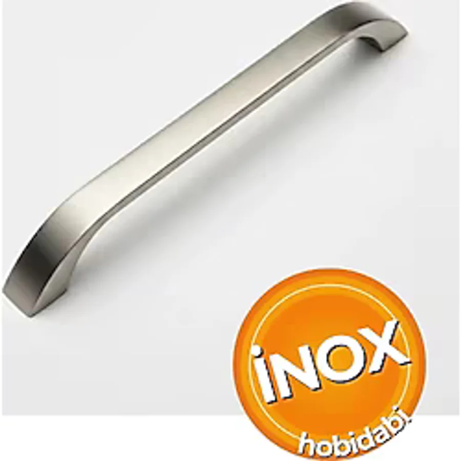 HOBİDABİ 96 mm Metal Göksu İnox Kulp Tv Ünitesi Kulbu Yatak Odası Mobilya Çekmece Vestiyer Mutfak Dolap