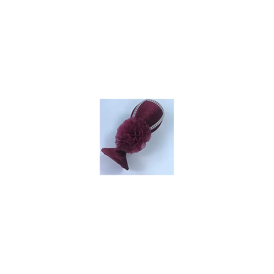 Hobigram Bordo Kadifeli İğnedanlık