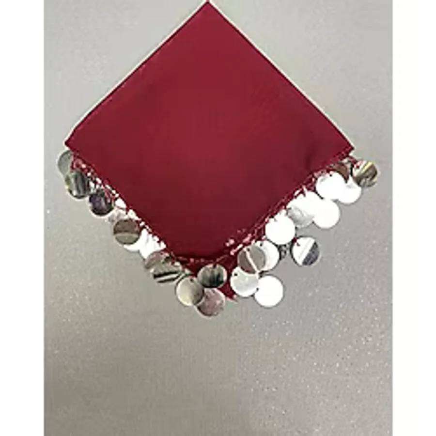 Hobigram Bordo Lüx Pullu Halay Mendili