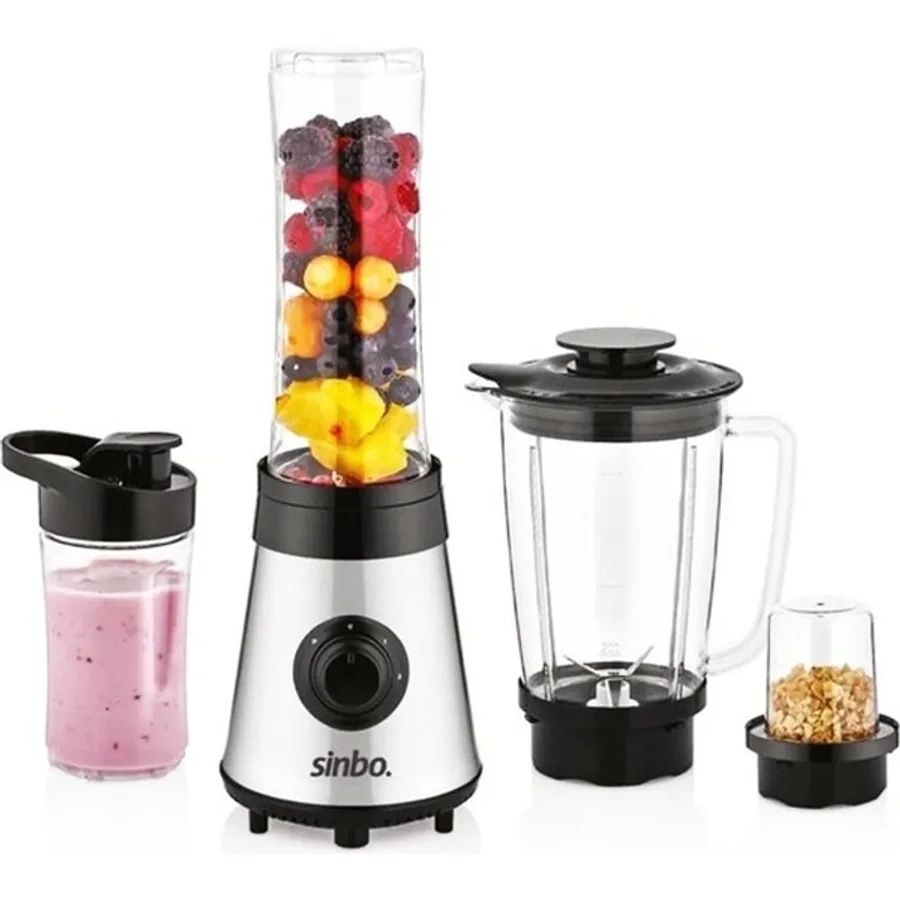 Hobilinka Buz Kırıcı - Kahve Öğütücü Hazneli - Şişeli Çok Amaçlı Smoothıe Blender 800ML - 500W Shb - Renkli