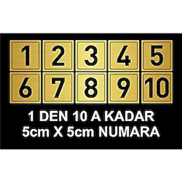 Hobishop Dolap Numarası Masa Numarası Daire Kapı Numarası Metal Levha 1 Den 10 A Kadar