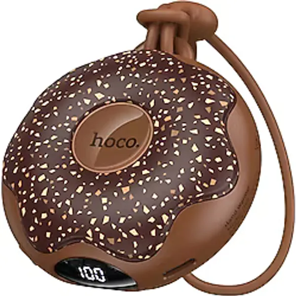 Hoco. J168 Donut Çift Taraflı Isıtmalı El Isıtıcı - Kahverengi