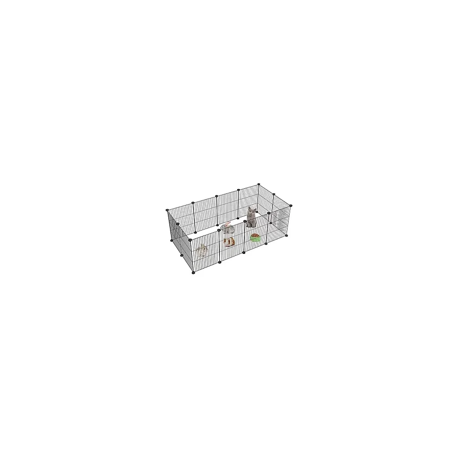 hodbehod Evcil Küçük Hayvan Kedi Köpek Kuş Evi Kafesi Oyun Parkı Portatif Taşınabilir Metal Tel 12 Panel