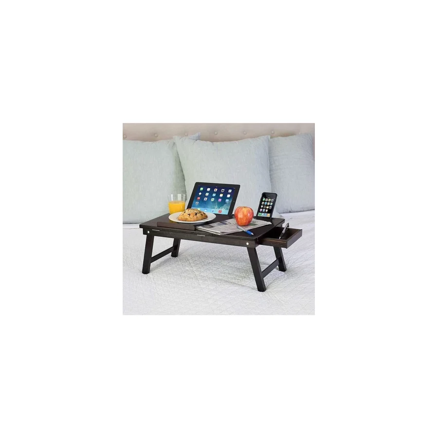 hodbehod Katlanabilir Eğim Ayarlı Ahşap Portatif Tablet Laptop Sehpası Kitap Çalışma Kahvaltı Keyif Masası