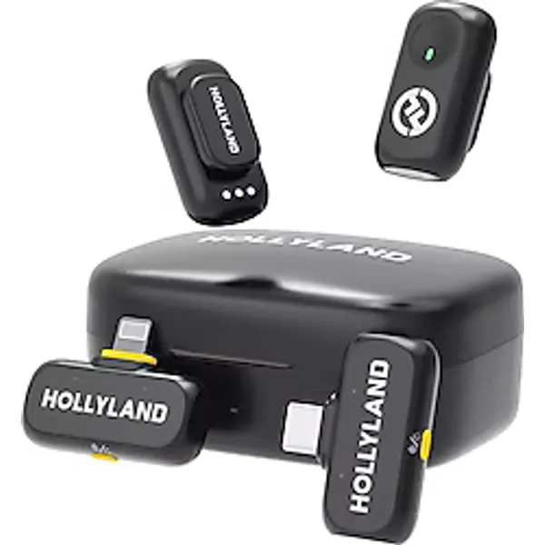Hollyland LARK A1 Combo Siyah 2'li Kablosuz Yaka Mikrofonu