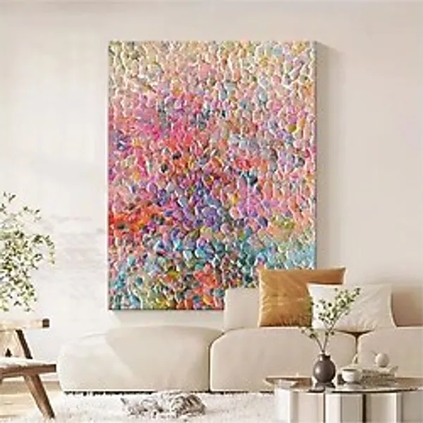 Home In Joy Soyut Dokulu El Yapımı Yağlı Boya Tablo 95x118cm
