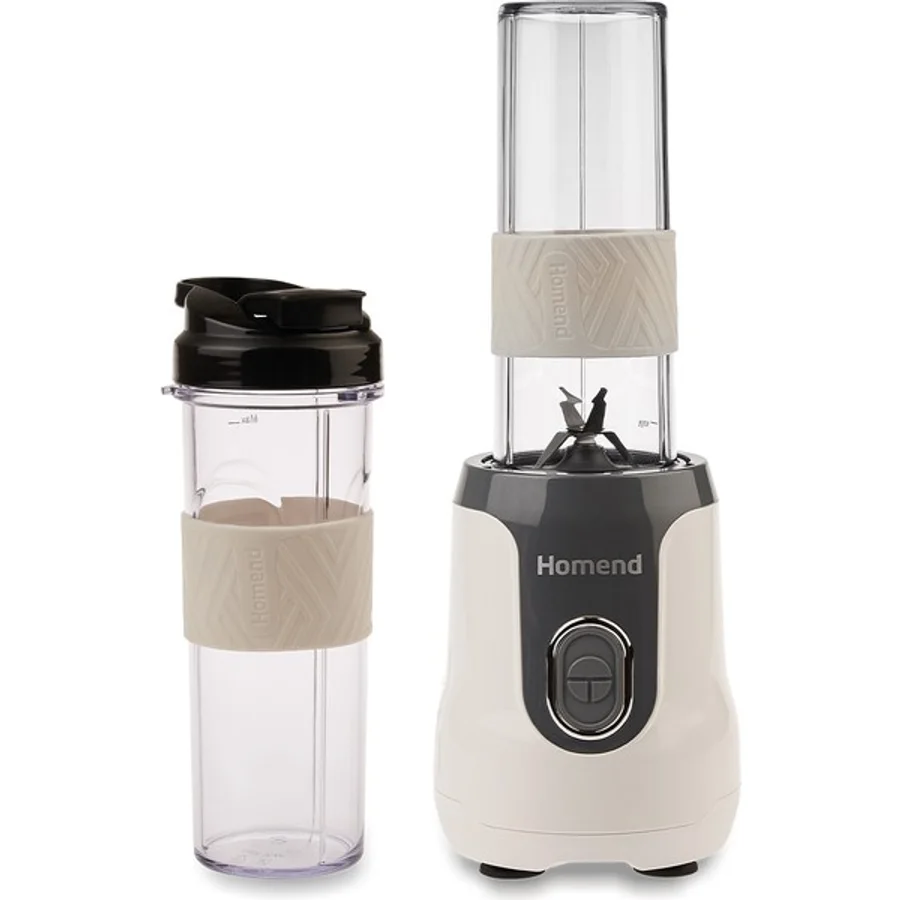 Homend Smoothie Blender 550 W Güç 600 ml Kapasite Turbo Fonksiyonu ile Pratik Kullanım - Krem