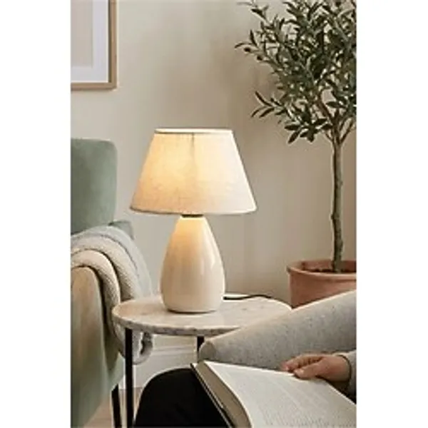 HOMİNG Homing Mira Seramik Krem Kırçıllı Abajur 241937
