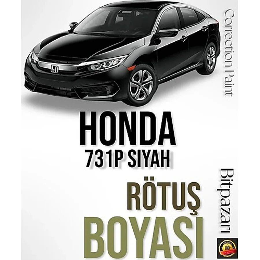 Honda 731p Siyah - Profesyonel Rötüş Boyası - Crv, Civic, Jazz, Accord, Cr-z , Hr-v