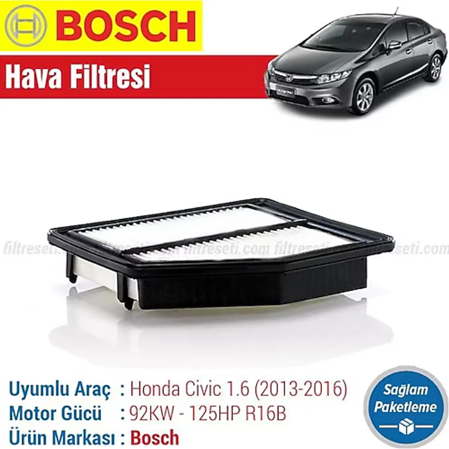 Honda Civic 1.6 FB7 Bosch Hava Filtresi (2013-2016)