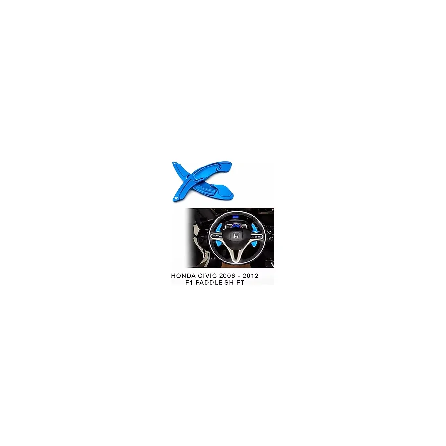 Honda Civic 2006-2012 F1 Paddle Shift Direksiyon Kulakçık Uzatma Seti Alüminyum MAVİ