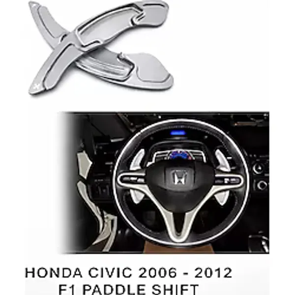 Honda Civic 2006-2012 F1 Paddle Shift Direksiyon Kulakçık Uzatma Seti Alüminyum GRİ