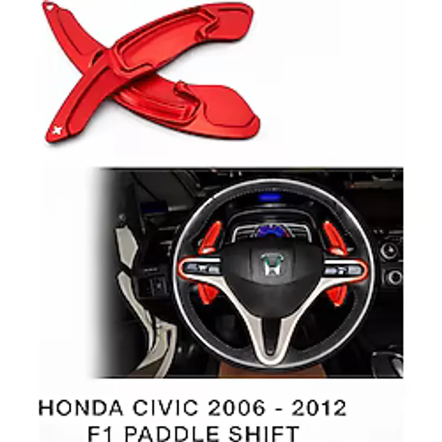 Honda Civic 2006-2012 F1 Paddle Shift Direksiyon Kulakçık Uzatma Seti Alüminyum KIRMIZI